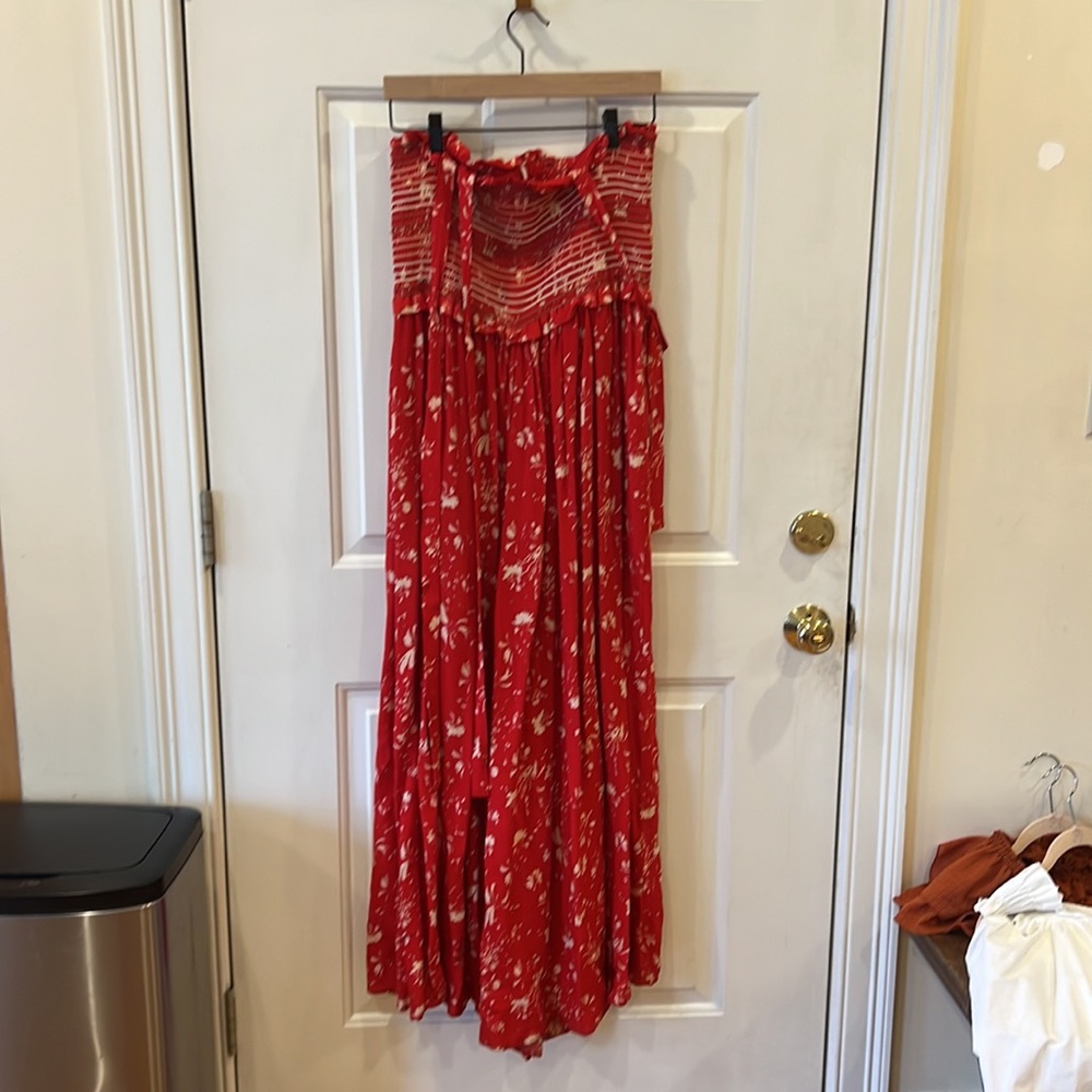 Free People Red Floral Jumpsuit - Picture 2 of 4